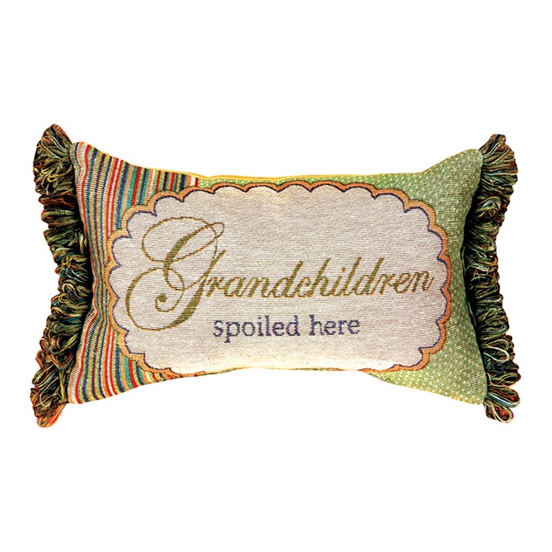 Grandchildren Spoiled Here Word Pillow TWGCS