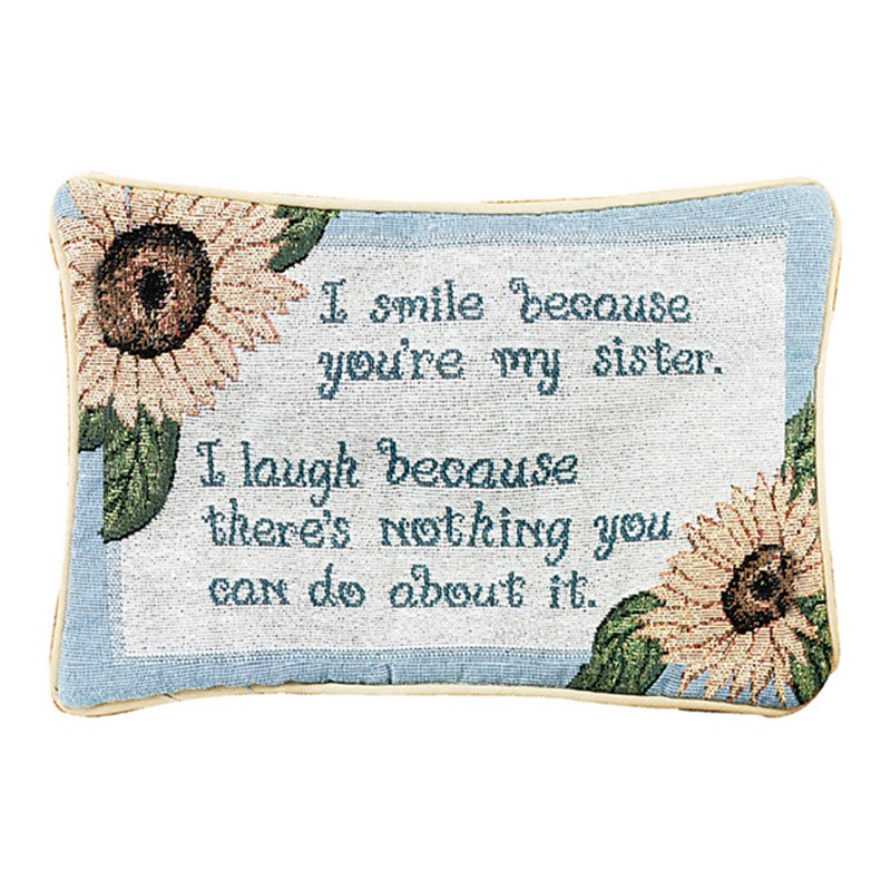 I Smile Because... Word Pillow TWSYMS