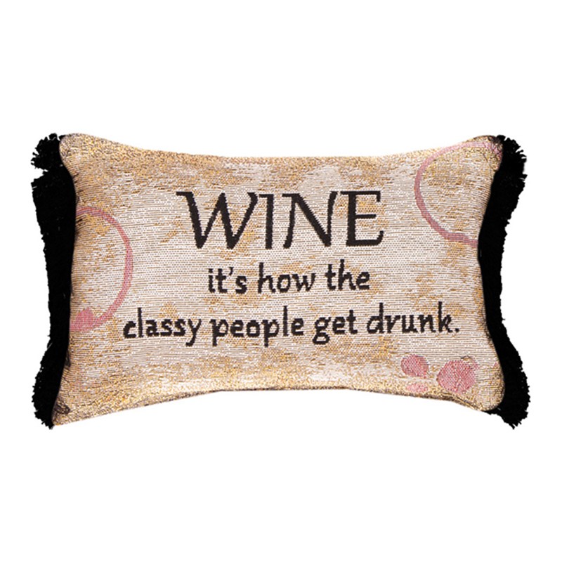Wine...People Get Drunk Word Pillow TWWIHD