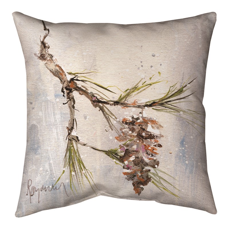 Pinecone in Winter Climaweave Pillow SLPIW