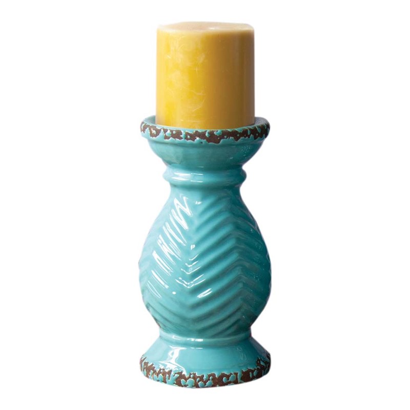 Earth Candle Holder Turquoise Large ICCSTR