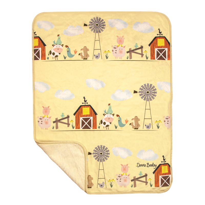 Farmyard Friends Fleece Throw AIIZFF