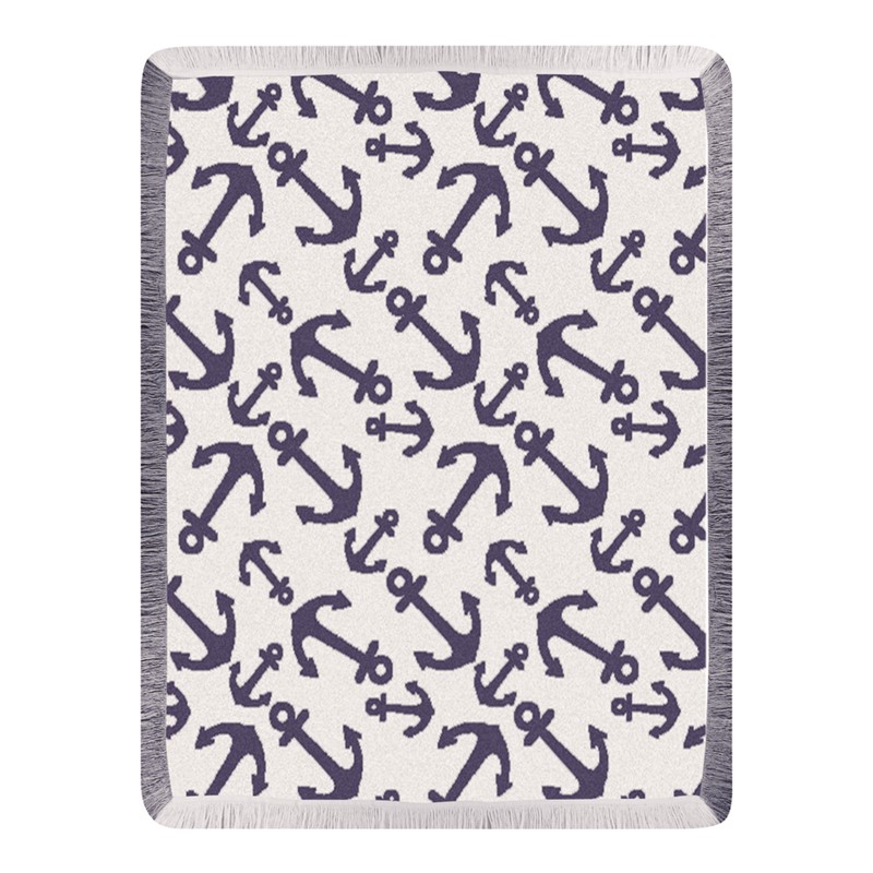 Anchor Navy Rayon Throw ATRANY