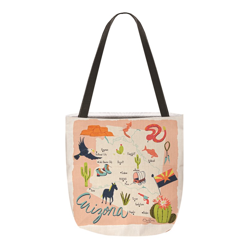 Arizona Map Printed Tote SOAZ