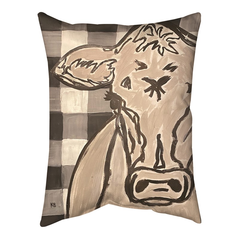 Farm Sketch Cow Climaweave Pillow SHFSCW
