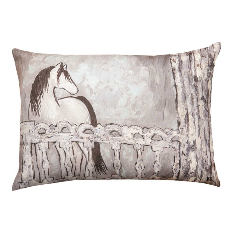 Farm Sketch Horse Stable Climaweave Pillow SHFSHS