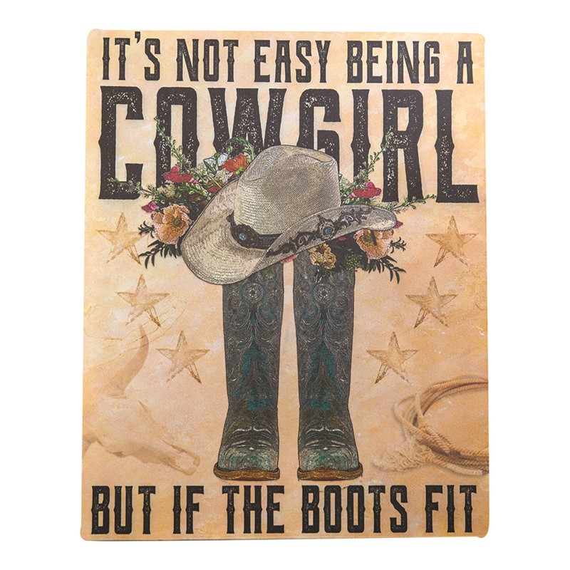 Cowgirl Boots Metal Sign IMWBCB