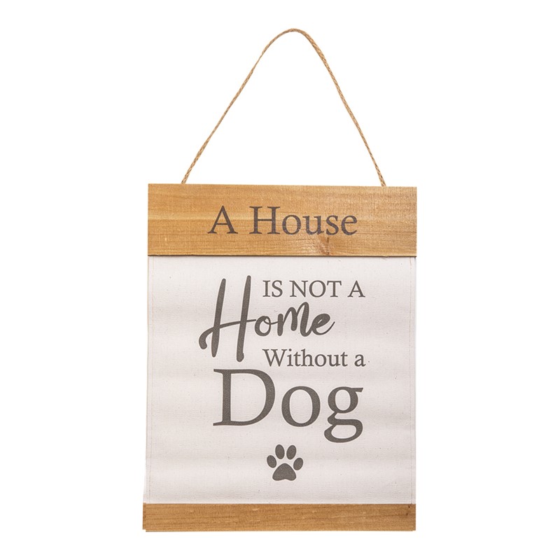 House is Not a Home without Dog Canvas Wall Decor IOINDO