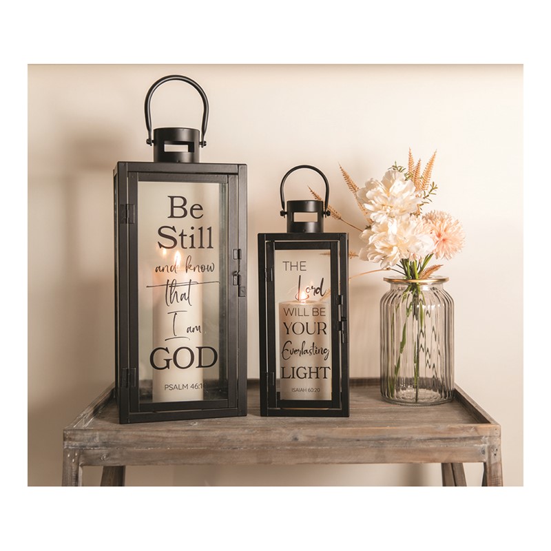 Be Still Metal Lantern Asst IMINLS