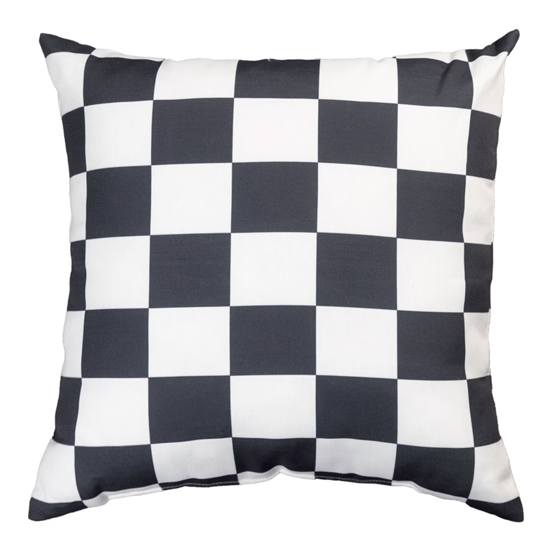 Checkerboard Black Climaweave Pillow SLCHBL
