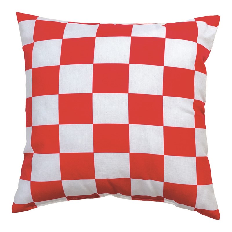 Checkerboard Red Climaweave Pillow SLCHER
