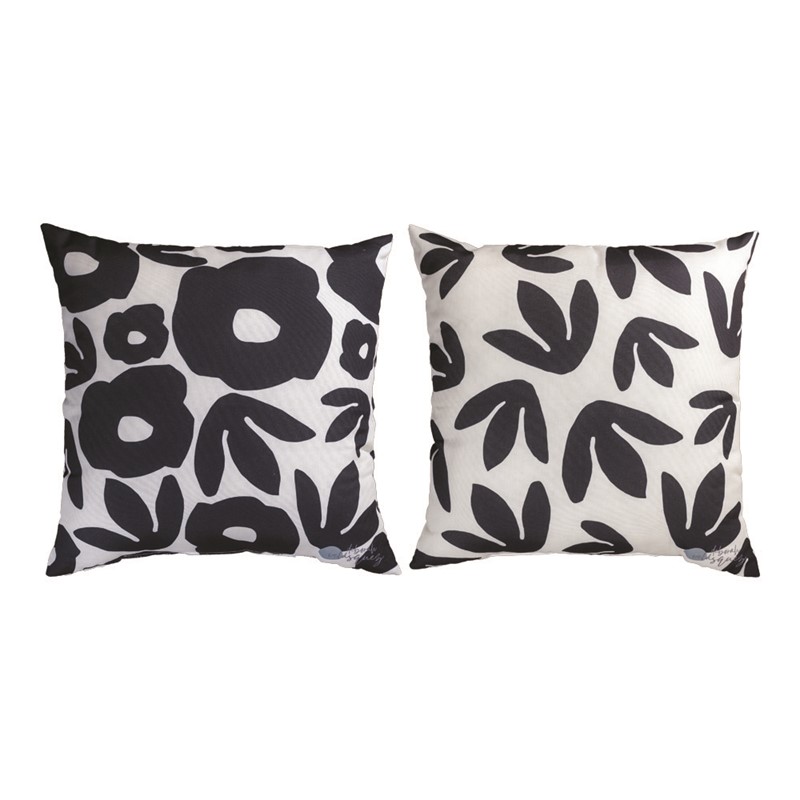 Black Floral Climaweave Pillow SLBFL