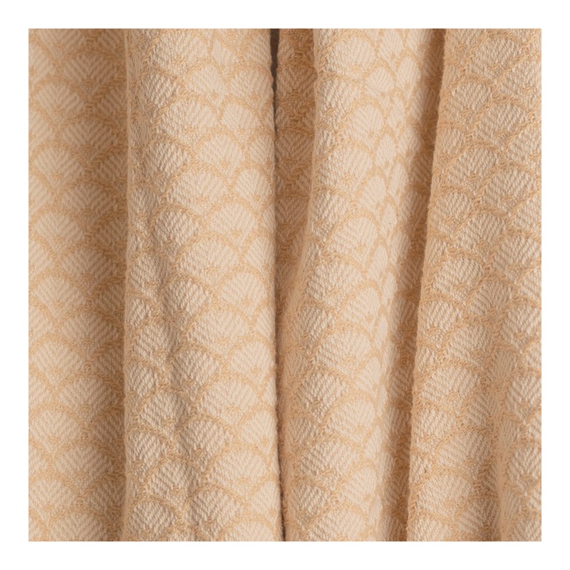 Scalloped Tan Throw ASSCAT