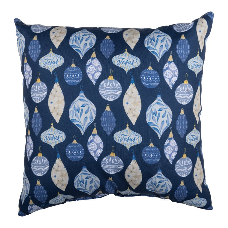 Blue White Christmas Climaweave Pillow SLBWC