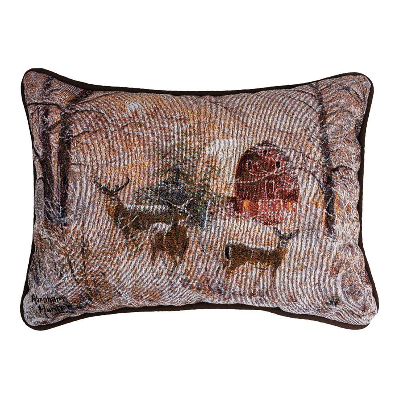 Winter Moonlight Rectangle Woven Pillow THWINM