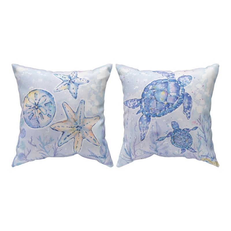 Sea Creatures With Sea Turtle Climaweave Pillow SLSCTS