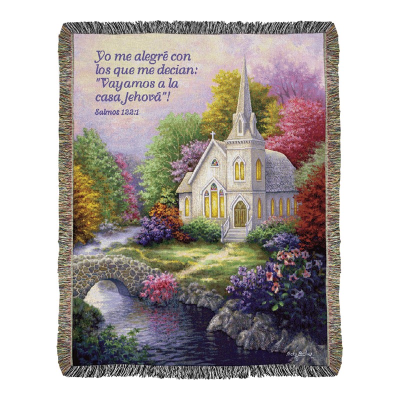 Church In Country Tapestry Throw - Spanish ATCCHS