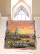 Sunrise Chapel w/ Verse Tapestry Throw ATSCV View 2
