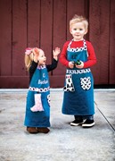 Lil' Buckaroo Pink And White Child Apron Hand Towel Set IOIZBP View 2
