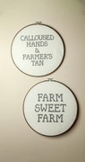 Farm Sweet Farm Embroidery Hoop Sign IOWSSF View 2