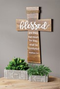 Blessed Are They That Mourn Wooden Wall Cross IWWCBM View 2