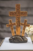 Triple Flower Carved Cross RMINTF View 2
