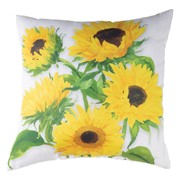 Zig Zag Sunflowers White Climaweave Pillow SLZSW View 2