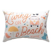 Beach Vibes Living On Beach Time Climaweave Word Pillow SWLOBT View 2