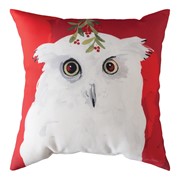 White Christmas Animals - Owl/Wolf Climaweave Pillow SLWCOF View 2