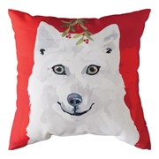 White Christmas Animals - Owl/Wolf Climaweave Pillow SLWCOF View 3