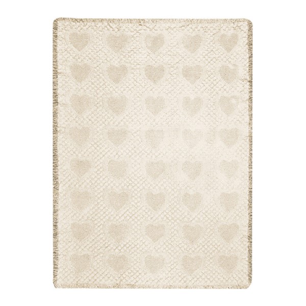 Basket Weave Hearts 2-Layer Throw AHNB8