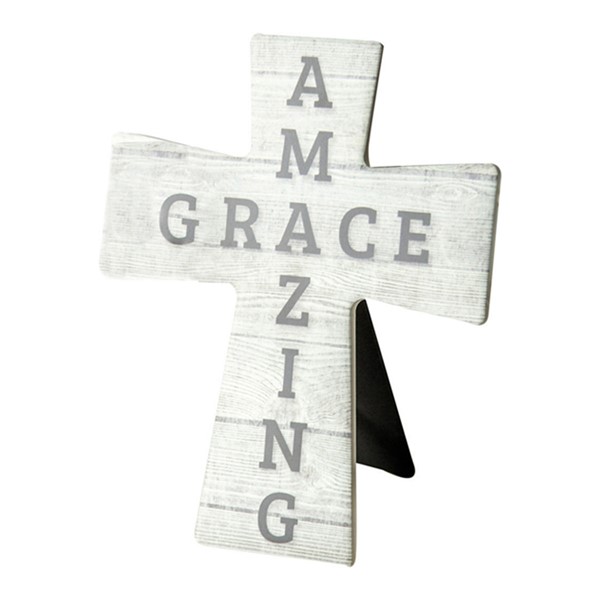 Amazing Grace Ceramic Cross w/ Easel ICINAG