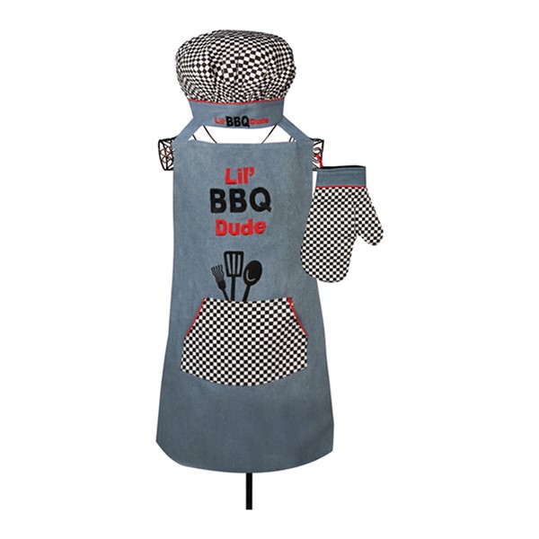 Izzy's Lil' BBQ Dude Child Apron 3-Piece Set IOIBBD