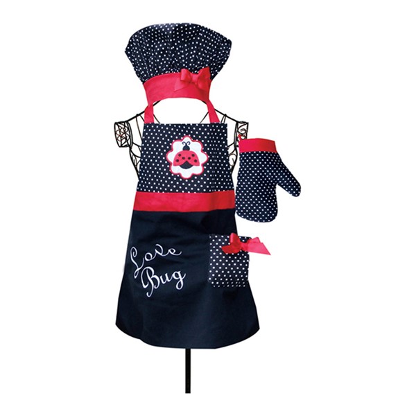 Love Bug Child Apron 3-Piece Set IOIZLV