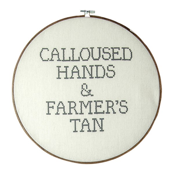 Farmer's Tan Embroidery Loop Sign IOWSFT
