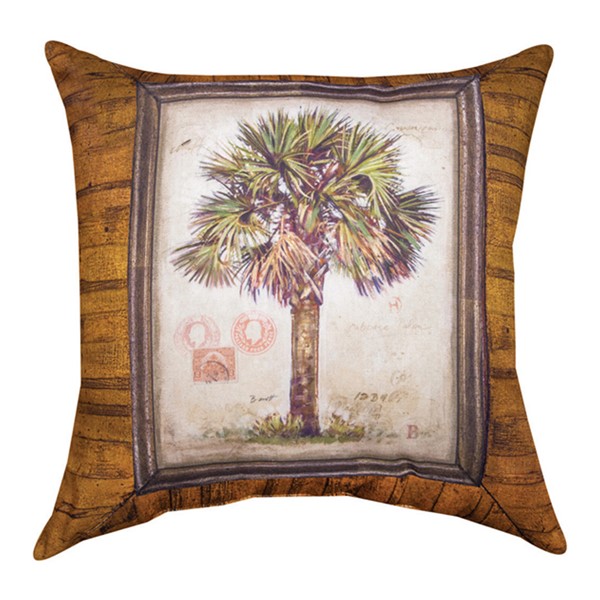 Palm Trees Brown 2 Climaweave Pillow SLPTB2