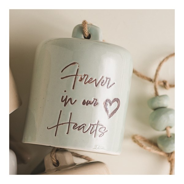 Ceramic Bell Lg In Our Hearts IOCBHE