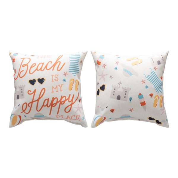 Beach Vibes The Beach Is My Happy Place Climaweave Pillow SDBMHP